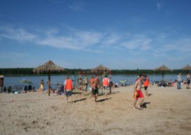 Turniej o Tytuł Mistrza Gminy Biszcza w Nożnej Piłce Plażowej. Zbiornik Wodny Biszcza-Żary 2012