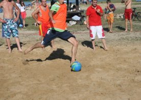 Turniej o Tytuł Mistrza Gminy Biszcza w Nożnej Piłce Plażowej. Zbiornik Wodny Biszcza-Żary 2012