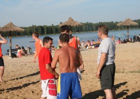 Turniej o Tytuł Mistrza Gminy Biszcza w Nożnej Piłce Plażowej. Zbiornik Wodny Biszcza-Żary 2012