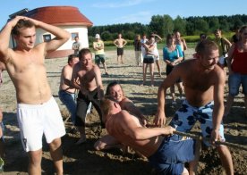 Turniej o Tytuł Mistrza Gminy Biszcza w Nożnej Piłce Plażowej. Zbiornik Wodny Biszcza-Żary 2012