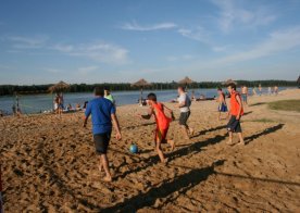 Turniej o Tytuł Mistrza Gminy Biszcza w Nożnej Piłce Plażowej. Zbiornik Wodny Biszcza-Żary 2012