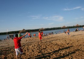 Turniej o Tytuł Mistrza Gminy Biszcza w Nożnej Piłce Plażowej. Zbiornik Wodny Biszcza-Żary 2012