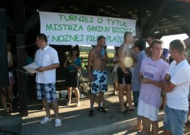 Turniej o Tytuł Mistrza Gminy Biszcza w Nożnej Piłce Plażowej. Zbiornik Wodny Biszcza-Żary 2012