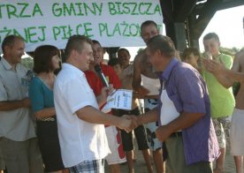 Turniej o Tytuł Mistrza Gminy Biszcza w Nożnej Piłce Plażowej. Zbiornik Wodny Biszcza-Żary 2012