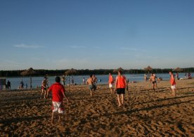 Turniej o Tytuł Mistrza Gminy Biszcza w Nożnej Piłce Plażowej. Zbiornik Wodny Biszcza-Żary 2012