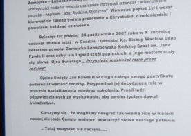 23.10.2012r. XV rocznica nadania imienia Jana Pawła II szkole podstawowej w Goździe Lipińskim