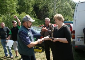 Zawody wędkarskie o "Puchar Wójta", rozpoczęcie sezonu letniego na zbiorniku wodnym Biszcza-Żary, 29.06.2014r.