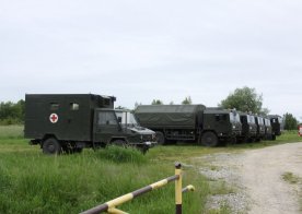 Ćwiczenia zgrywające nad Zalewem w Biszczy