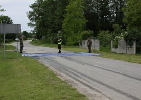 Ćwiczenia zgrywające nad Zalewem w Biszczy