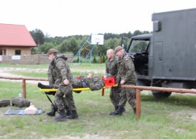 Ćwiczenia zgrywające nad Zalewem w Biszczy