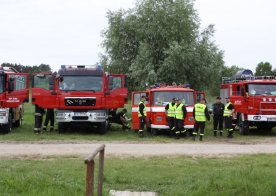 Ćwiczenia zgrywające nad Zalewem w Biszczy