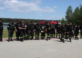 Ćwiczenia zgrywające nad Zalewem w Biszczy